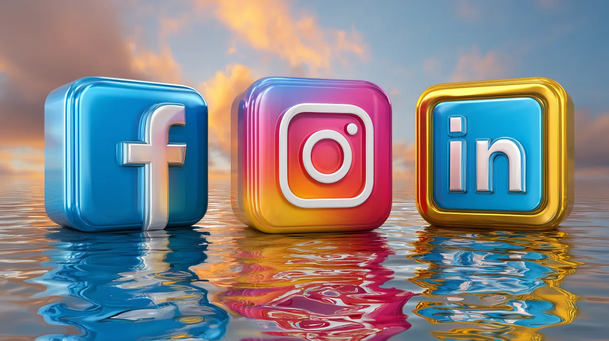 Facebook, Instagram and LinkedIn social media growth